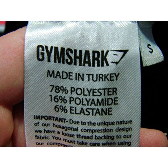 Gymshark Womens Blue Black Hex Design Bodycon Cerise Tank Top Size Small - Picture 3 of 10